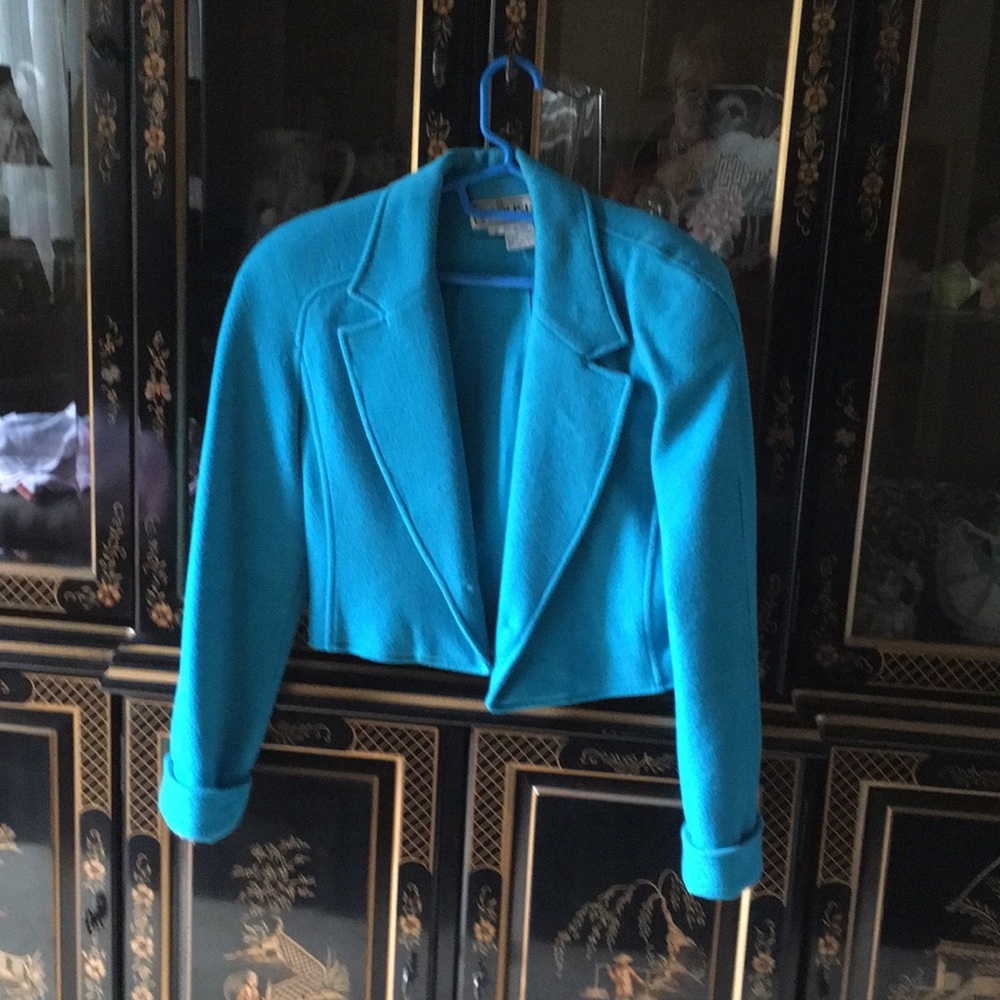 Blue wool jacket Carlisle size 2